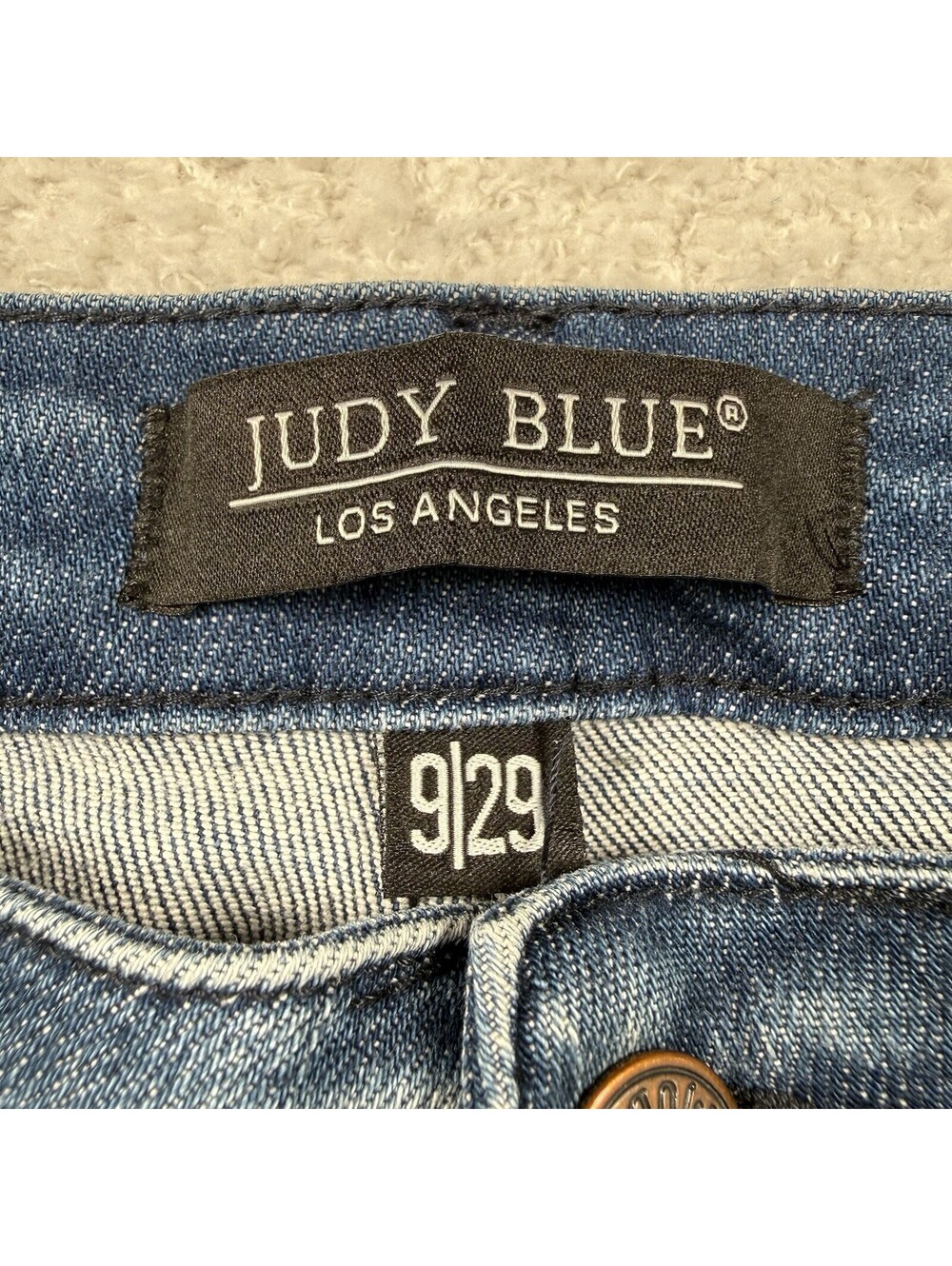 Judy Blue Women’s Skinny Jeans 9/29 High Rise Light Wash Stretch Distressed Look - Picture 5 of 12